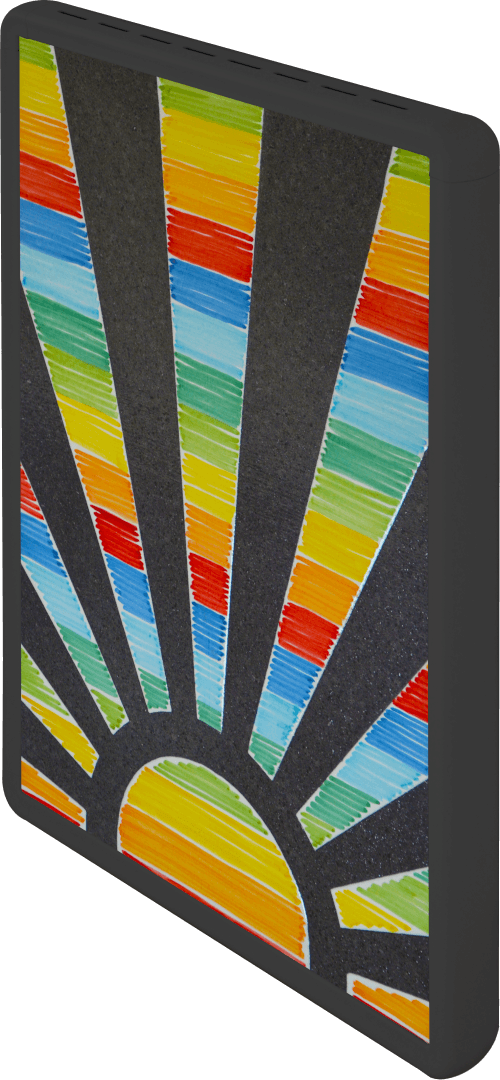 radiatore-nero-sole-arcobaleno